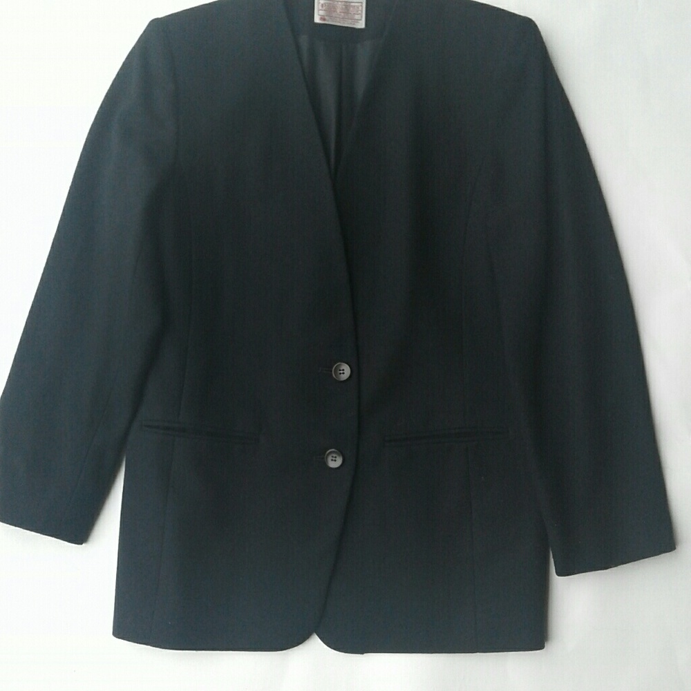 2 Button Down Black Blazer Size 8